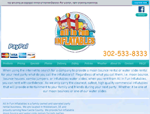 Tablet Screenshot of allinfuninflatables.com